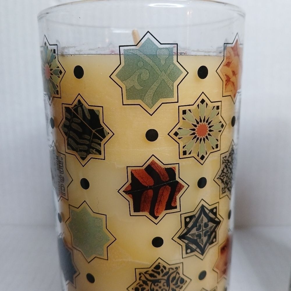 Candle Glass Vanilla Artistic Design New
